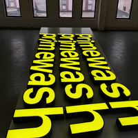 Enseigne lumineuse LED personnalisée, éclairée par l'avant, en acrylique cristallin, résistante à l'eau, pour la décoration et la signalisation extérieure