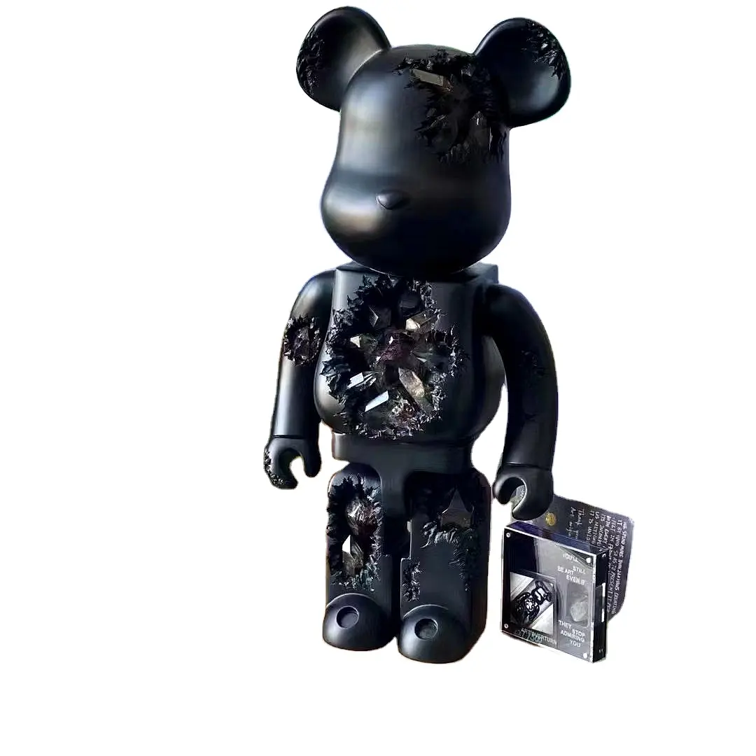 Violent Bear Bearbrick 1000% blocs de construction en cristal endommagé poupée ours fait à la main ornement à la mode Sculpture