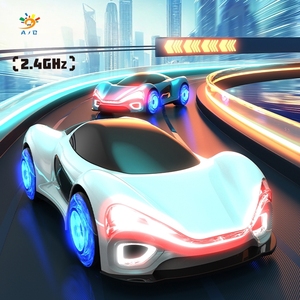 Auto Elettrica Telecomandata AJB con Design Cyberpunk, Ricarica Rapida ad Alta Potenza, Luci Posteriori Colorate a Doppio Spruzzo - Product Image 1