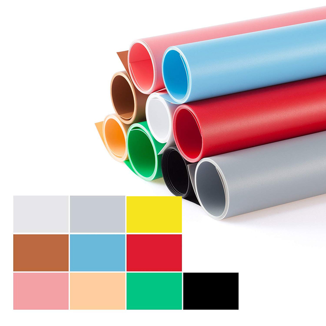 PVC Backdrop 39x78inch (100x200cm) PVC Background Matte PVC Solid Color Photography Backdrop for Photo Video Photography Studio