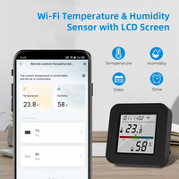 WALE Tuya Universal Smart WiFi IR Control remoto por infrarrojos Código de aprendizaje Monitor de temperatura y humedad para aire acondicionado ON OFF