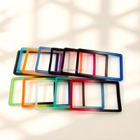 Étuis pour cartes de crédit en TPU à paillettes multicolores, design antichoc, sans fermeture, blocage RFID, porte-cartes de visite et passeport