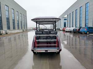 Voiture de golf électrique vintage blanche, véhicule de tourisme classique, batterie au lithium 5KW, 3-4 places pour usage commercial en hôtel-resort - Product Image 2