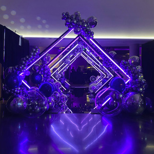 Bán Hot Custom Neon LED đường hầm Khung Đèn lối vào vòm <span class=keywords><strong>Backdrop</strong></span> cho trang trí - Product Image 5