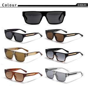 Gafas de Sol Unisex CATERSIDE, Modernas, Cuadradas, de Montura Completa, Diseño Personalizado, Duraderas, Lentes de PC Naranja y Blanco, Protección UV400, para Exteriores - Product Image 6