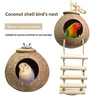Autres fournitures pour nids d'oiseaux en autres matériaux, conception anti-évasion, fibres de paille pour l'élevage des calopsittes et des perruches, accessoires d'extérieur toutes saisons