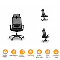 Silla de Oficina Ergonómica de Malla al por Mayor, Silla Giratoria con Ruedas y Altura Ajustable, con Respaldo Transpirable para Oficina en Casa