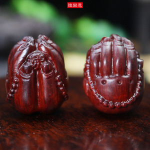 Bloodwood Wood Carving Hands Together <b>Keychain</b> Portable Decorative Ornament For Gift - Product Image 2