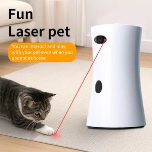 IR gece görüş ve 1080 ° rotasyon ile akıllı evcil hayvan besleyici P HD 360 kamera plastik uzaktan kumanda tedavi dağıtıcı - Product Image 2