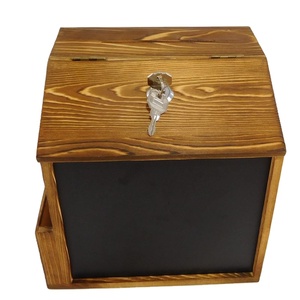 Urna de Madera Personalizada, Caja de Donaciones de Madera de <span class=keywords><strong>Pino</strong></span>, Buzón de Sugestiones, Venta al por Mayor - Product Image 1