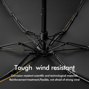 Exquisito Mini paraguas de bolsillo con pegamento negro, protección <span class=keywords><strong>UV</strong></span> de 6 pliegues, <span class=keywords><strong>sol</strong></span> y lluvia, doble propósito, ligero y protector - Product Image 4