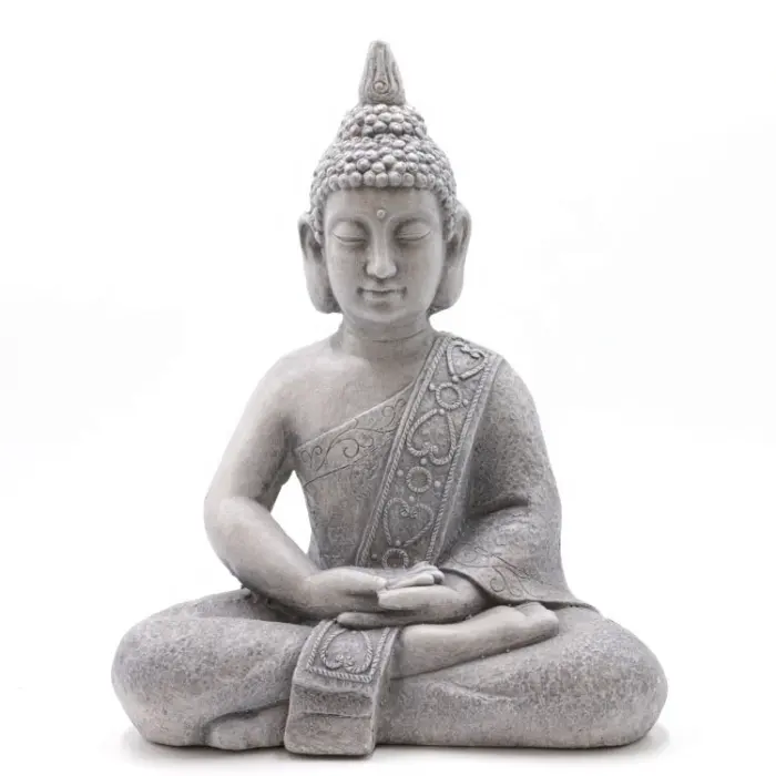 Arredamento da giardino in fibra di vetro di grandi dimensioni statue di buddha per la vendita, custom design outdoor pietra calcestruzzo statua di buddha