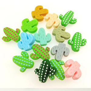 New Arrival <b>Silicone</b> Cactus Shape <b>Beads</b> Baby Teething <b>Beads</b> Food Grade Chewing Cactus <b>Silicone</b> <b>Beads</b> for Pacifier Clip Holders - Product Image 3
