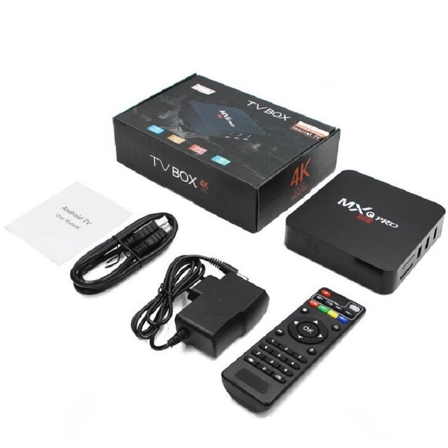 MX Pro 4K 1+8G 2+16G WiFi Android 7.1 Quad Core Smart TV Box Media Player with Ethernet