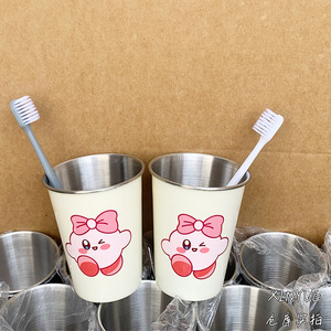 Lindo vaso para cepillos de dientes de acero inoxidable, diseño de dibujos animados, de calidad alimentaria, engrosado, a prueba de caídas, para parejas y niños - Product Image 2