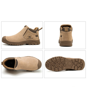 Chaussures de sécurité en cuir pour hommes, gris foncé, 6KV, isolation électrique, Composite, bottes de travail industrielles pour hommes - Product Image 4