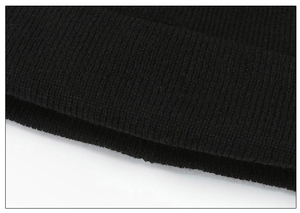 Bán Buôn Tùy Chỉnh Thêu Biểu Tượng Đồng Bằng Màu Đen Lông Cừu Lót Đan Mũ <span class=keywords><strong>Beanie</strong></span> Unisex Thân Thiện Với Môi Phổ Thông Du Lịch Mũ - Product Image 4