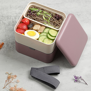 Boîte à lunch double couche avec compartiments indépendants, anti-fuite, conteneur alimentaire portable - Product Image 6