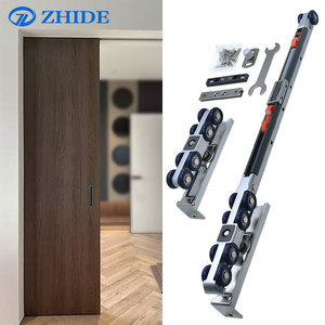 Thép không gỉ 8 bánh xe treo đường sắt cửa phần cứng im lặng đôi mềm đóng cửa trượt con lăn cửa treo trượt bánh xe cửa - Product Image 6