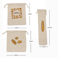Sac à pain artisanal en lin naturel, grand format, réutilisable, pliable, avec cordon de serrage, pour le rangement dans la cuisine