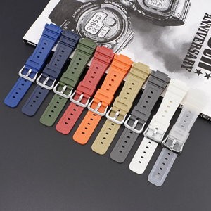 Bracelet de montre carré en TPU Lionorm 16 mm pour <span class=keywords><strong>Casio</strong></span> <span class=keywords><strong>G</strong></span> <span class=keywords><strong>Shock</strong></span> DW5600 <span class=keywords><strong>Ga2100</strong></span> GLX5600 GW-B5600, bracelet de montre en caoutchouc pour sports de plein air - Product Image 2