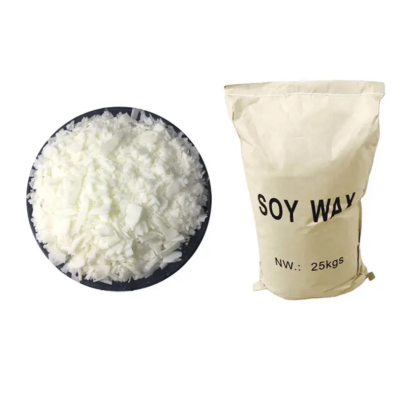 Wholesale 100% Natural Alternative to 444 Soy Wax Flakes for Diy Container Scented Candle Making 25kg/bag Premium Soy Wax Bulk