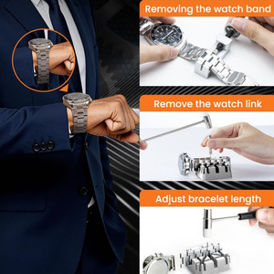 Eventronic 149 Piece Watch Repair Tool Kit Stainless Steel Watch Strap Removal Battery Replacement Case Back Opening Tools - Product Image 3