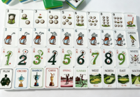 Ensemble de Mahjong Américain Exclusif et Limité, Premium, en Acrylique Sandwich 4 Couches, Jeu de Voyage Portable, Tuiles Uniques sur le Thème du Golf