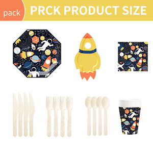 Platos Desechables con Forma de Cohete Personalizados DAMAI, Vajilla con Temática de Astronautas y Planetas para Decoración de Fiestas de Cumpleaños de Niños - Product Image 5