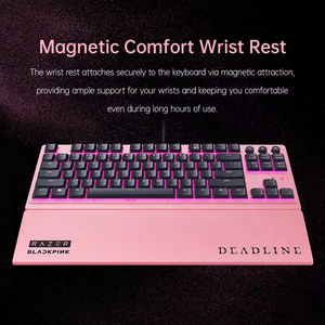 คีย์บอร์ดเกมมิ่ง Razer BLACKPINK Ornata V3 Tenkeyless แบบมีสาย สวิตช์ Mecha-Membrane โปรไฟล์ต่ำ TKL ไฟ RGB Backlit สำหรับพีซี - Product Image 4