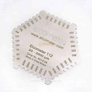 25 - 3000 мкм Шестигранная нержавеющая сталь мокрой пленки гребенчатый толщиномер - Product Image 1