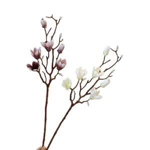Branche de fleur de magnolia Yulan blanche de haute qualité, toucher réel, en PU fait main, pour la décoration de mariage, de la maison ou de Noël - Product Image 2