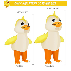 Costume gonflable de poulet de Pâques pour enfants, tenue de fantaisie gonflable en forme d'œuf de poussin pour hommes et femmes, idéal pour les fêtes et les vacances, corps entier - Product Image 2