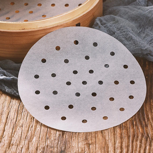 Đục lỗ giấy da vòng hấp tre giấy lót 9 inch dùng một lần cho nồi chiên không khí Dim Sum <span class=keywords><strong>dropshipping</strong></span> - Product Image 6