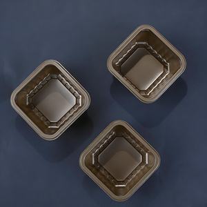 Nouveaux gobelets en PP transparents jetables carrés et recyclables - 300 ml, contenants à dessert pour gâteaux, fruits, pouding, gelée, bonbons - Product Image 3