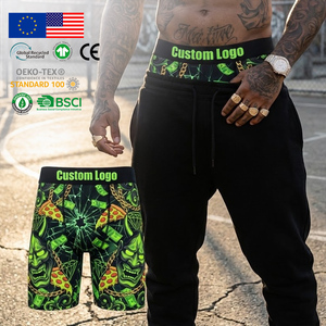 กางเกงบ็อกเซอร์ชายพิมพ์ลายพิซซ่า <span class=keywords><strong>หน้ากาก</strong></span>ไซเบอร์ฮันย่า ทันสมัย ผลิตตามสั่ง พร้อมโลโก้ OEM ผ้าโมดอลผสมสแปนเด็กซ์ ระบายอากาศ ป้องกันแบคทีเรีย - Product Image 1