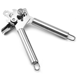 Ouvre-boîte multifonctionnel de cuisine en acier inoxydable avec poignée manuelle de sécurité promotionnel - Product Image 1
