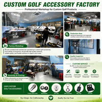 Marqueur de balle de golf magnétique en métal émaillé souple ou dur personnalisé en gros avec clip pour chapeau et boîte