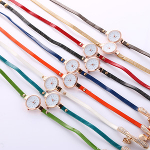 <span class=keywords><strong>Bracelet</strong></span> de femme en cuir PU tressé avec pendentif libellule exquis en strass et quartz - Product Image 6