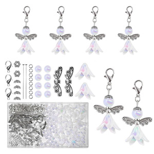 Kit de bijoux DIY Pendentif Ange Gardien Porte-clés Accessoires Perles Fournitures Artisanat Printemps 2024 Origine Yiwu - Product Image 3