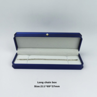Boîte d'emballage de bijoux tendance en cuir PU avec logo personnalisé pour colliers, bagues et bracelets – Vente chaude