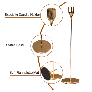 <strong>Brass</strong> <strong>Candlesticks</strong> and Metal Wedding Centerpiece Candle Holders - Product Image 5