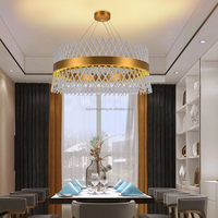 Lustre de luxe K9 XX lustre suspendu 2025 nouveau luminaire de bureau à domicile avec suspension en cristal pour la décoration de la maison