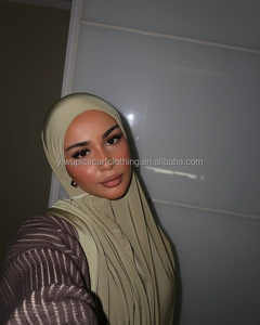 مصنوعة خصيصًا حجاب جيرسيه ممتاز فريد أو حجاب نسائي عصري من حجر الراين جيرسيه وشاح عرقي ميرشي باندا مخصص - Product Image 4