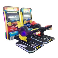 Machine d'arcade de course de moto à monnayeur KAIMI TT avec garantie d'un an, support anglais, écran LCD 32 pouces pour centres de divertissement
