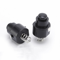 Interruptor de botón pulsador con enclavamiento de 2 pines 10x11, 24V 0.5A, encendido/apagado, con 20000 ciclos de vida útil mecánica, modelo JT-101 para varias linternas