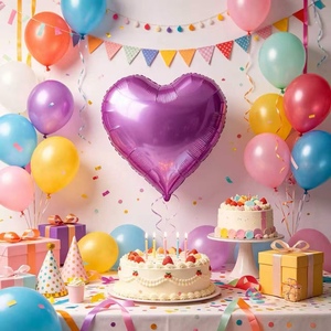 Party Love 24 Inch 12 Pcs Bag Classic and timeless shape symbolizing love and affection Balloon Foil Heart Fuchsia - Product Image 6