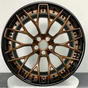 Nouvelle jante à rayons en alliage d'aluminium forgé en deux parties, finition chromée, pour Audi Tesla Model, jantes de voiture de tourisme en alliage à déport profond - Product Image 1