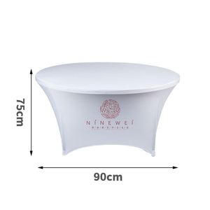 2023 Hot Selling Custom Navy Blue <b>Round</b> <b>Table</b> Cover Fitted <b>Table</b> Cover for Party - Product Image 3