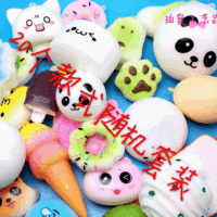 RTSYE-1304 Fashion melar Anti stres khusus hewan kucing Set kapsul lembut mainan Remas Kawaii mainan Mochi licin